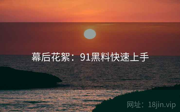 幕后花絮：91黑料快速上手