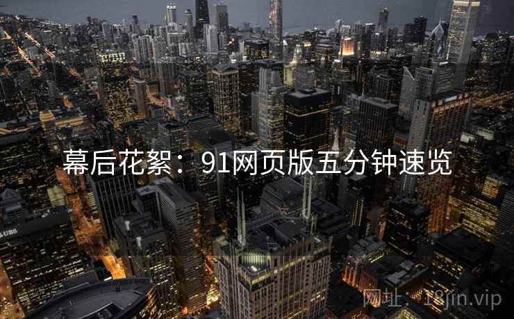 幕后花絮：91网页版五分钟速览