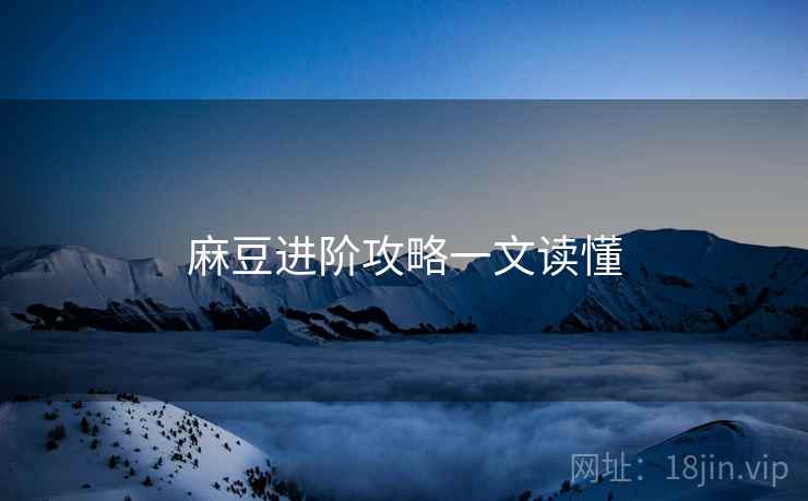 麻豆进阶攻略一文读懂