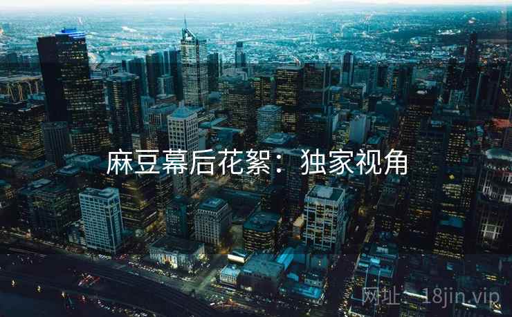 麻豆幕后花絮：独家视角