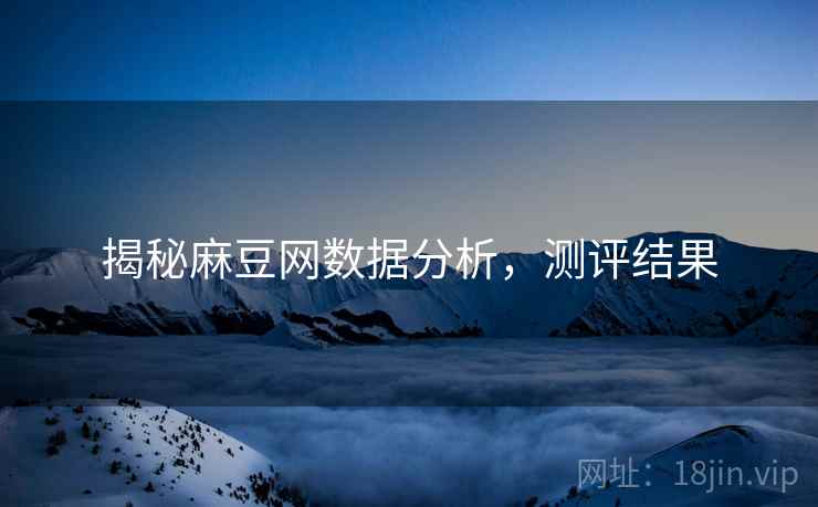揭秘麻豆网数据分析，测评结果