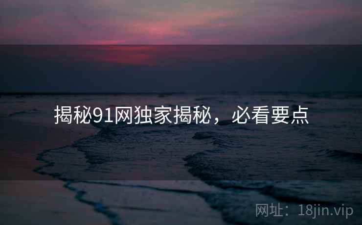 揭秘91网独家揭秘，必看要点