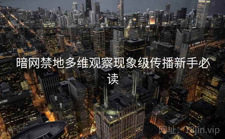 暗网禁地多维观察现象级传播新手必读