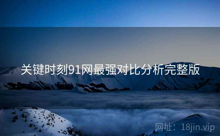 关键时刻91网最强对比分析完整版