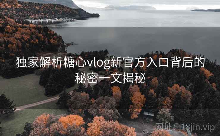 独家解析糖心vlog新官方入口背后的秘密一文揭秘