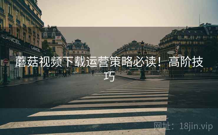 蘑菇视频下载运营策略必读！高阶技巧